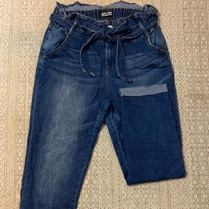Paper bag style jeans